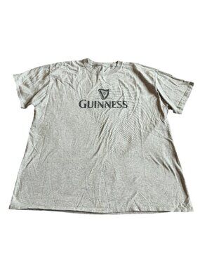 Guinness Beer T-Shirt Grey Stretch Short Sleeve Collectible Size XL Men's